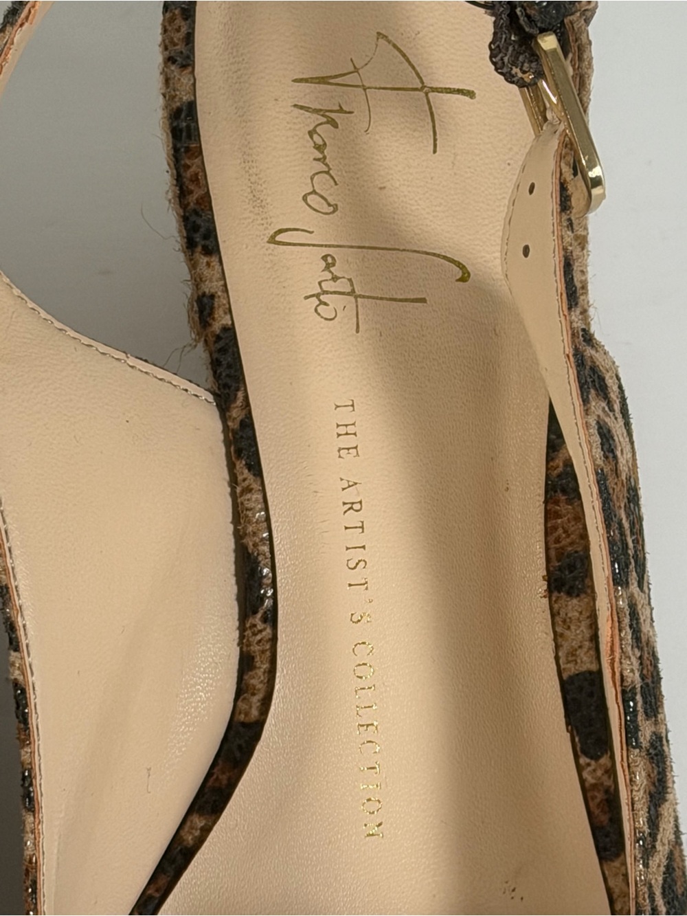 Franco Sarto A-Camino Leopard Espadrille Wedge Heels Women’s Size 7 Ankle Strap - Picture 5 of 13
